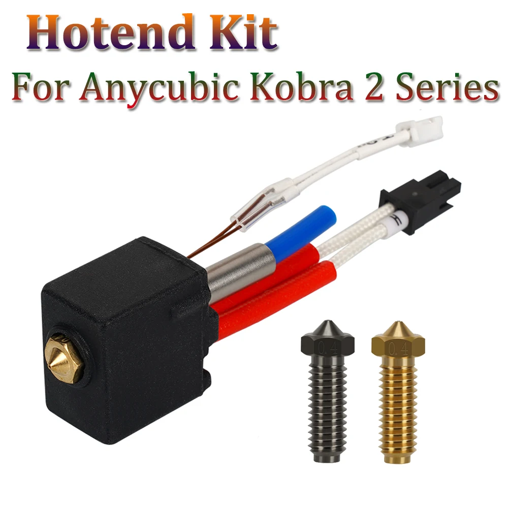 

2 комплекта 24 в 60 Вт для Anycubic Hotend kit для Kobra 2 Series Neo Pro/Plus/Max Hot End Kit NTC 100K Kobra 2 Plus/2 Max/2 Neo/2 Pro