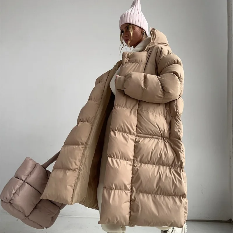 Veste d'hiver à manches longues pour femme, sweat à capuche, parka décontractée, épissage de poche, manteau chaud, mode soignée, nouveau