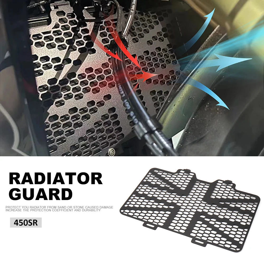 

For CFMOTO 450SR 2022 2023 Motorcycle Accessories Radiator Grille Guard Protector Cover Black New For Cfmoto 450sr 450 SR