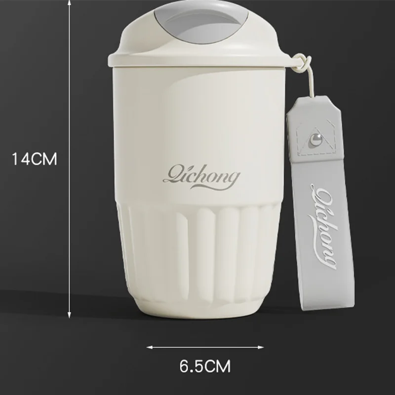 زجاجة ترمس من الفولاذ المقاوم للصدأ 316، كوب عازل للقهوة من السيراميك 410 مل، قوارير مفرغة محمولة للسفر كوب قهوة خارجي