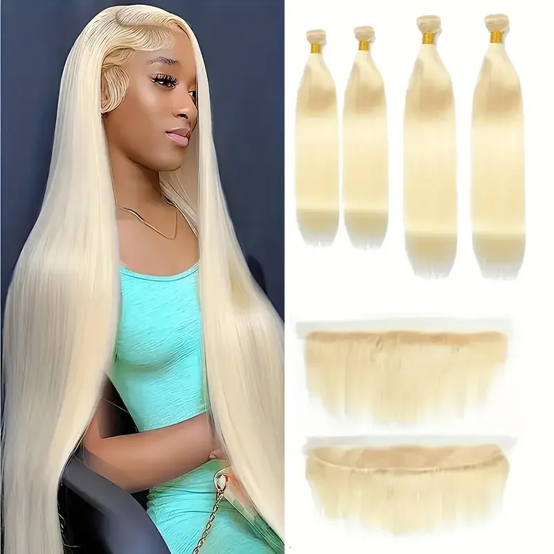 613 شقراء مستقيمة 1/3/4 حزم الشعر البرازيلي نسج ريمي 100% لحمة شعر الإنسان 24 26 28 30 32 34 36 38 40 بوصة حزمة النسيج