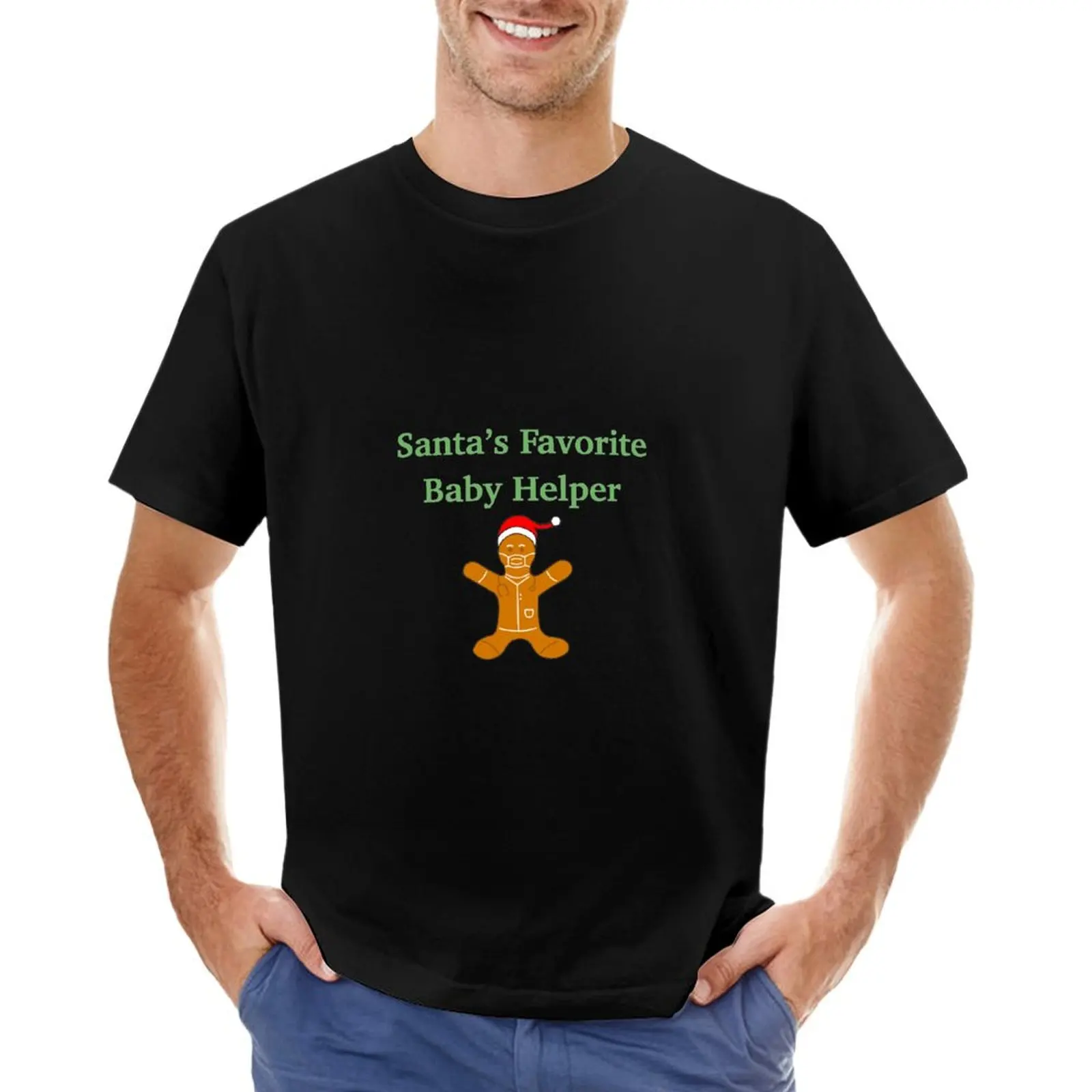 Santa’s Favorite Baby Helper T-shirt vintage clothes boys whites tees fitted t shirts for men