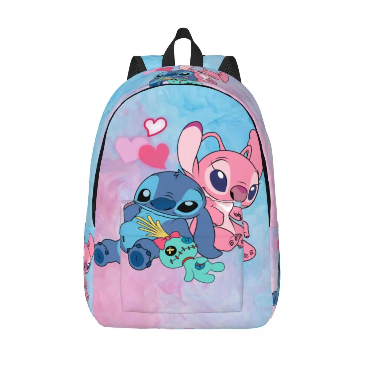 Custom Stitch Angel Travel Canvas Backpack Women Men School Laptop Bookbag Disney Anime College Student Daypack Bags