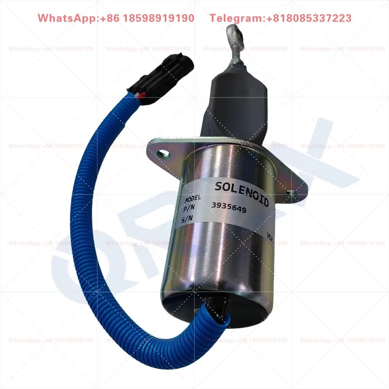Excavator Flameout Solenoid Valve Oil Cut Off Valve 12V Replacement Part Fit for R300-5 305-7 6CT OE 3935649
