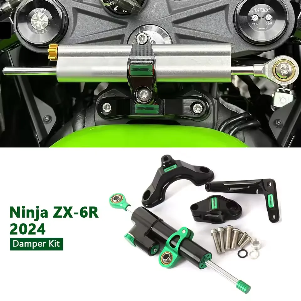 

For Kawasaki Ninja ZX-6R ZX 6R ZX6R 2024 Motorcycle Steering Stabilize Damper Bracket Accessories Kit