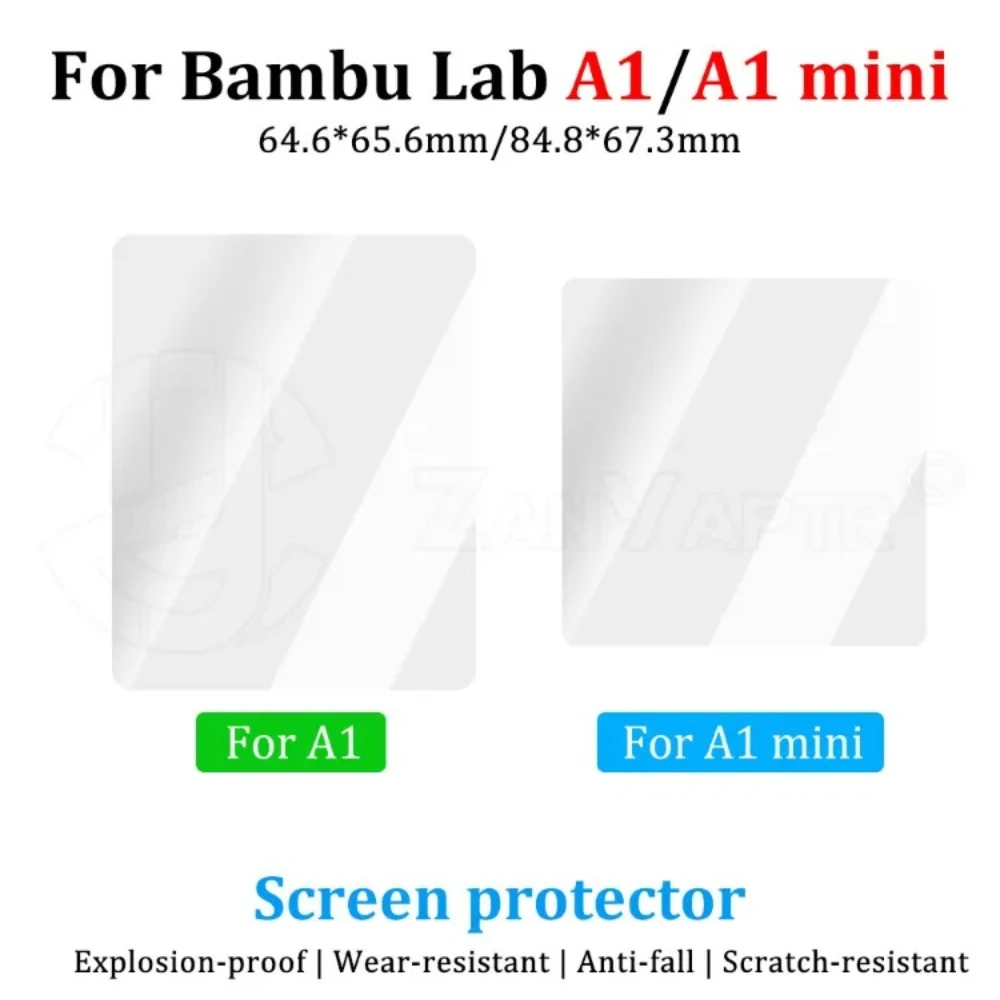 Anti-Scratch Clear Soft Screen Guard Ultra Thin High Touch Protective Film Fit Bambu Lab A1 / A1mini 3D Printer Touch Display