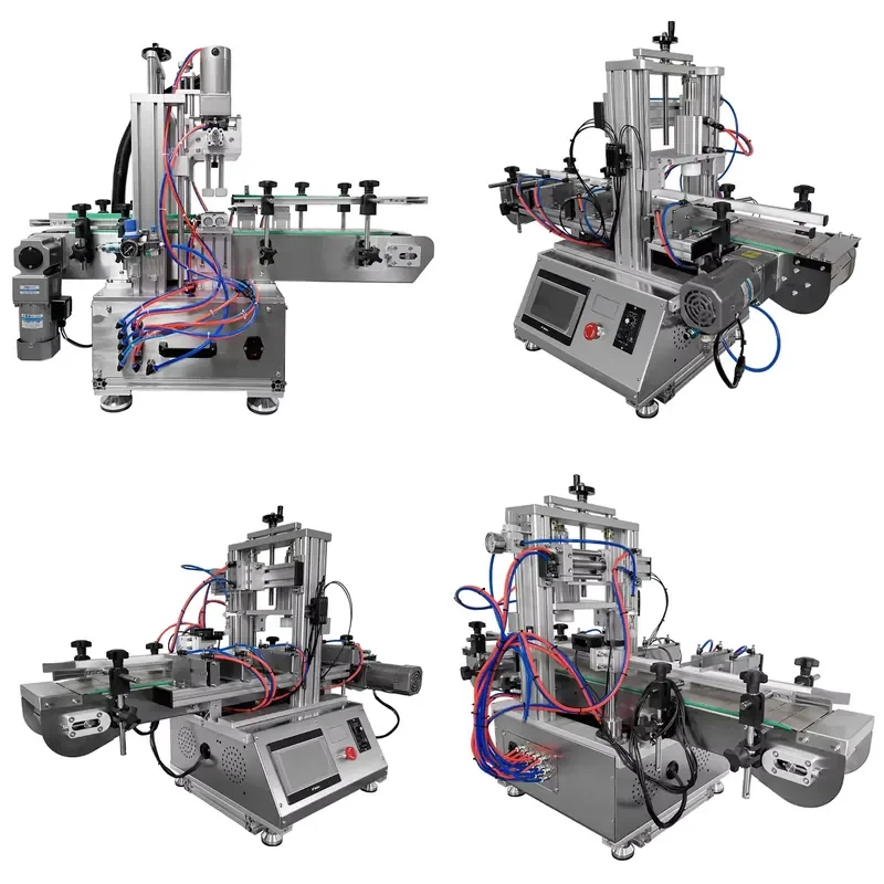 High Efficiency Desktop Automatic Capping Machine Pneumatic Cap Sealer for Cosmetic Beverage Liquid Production Line