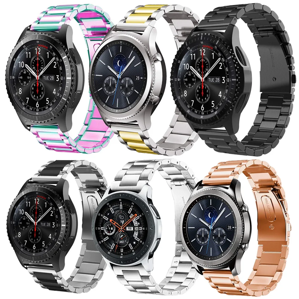 

Apply 22mm Metal Strap For Samsung Classic Gear S3 Band Strap Galaxy 46MM Strap Stainless Steel Band Strap Watch Adjust Tool