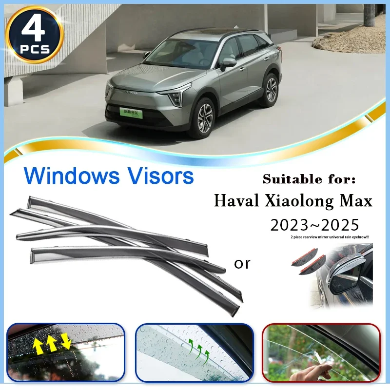 

Car Window Visors For Haval Xiaolong Max PHEV 2023 2024 2025 Waterproof Rain Guards Deflectors Sun Windshields Auto Accessories