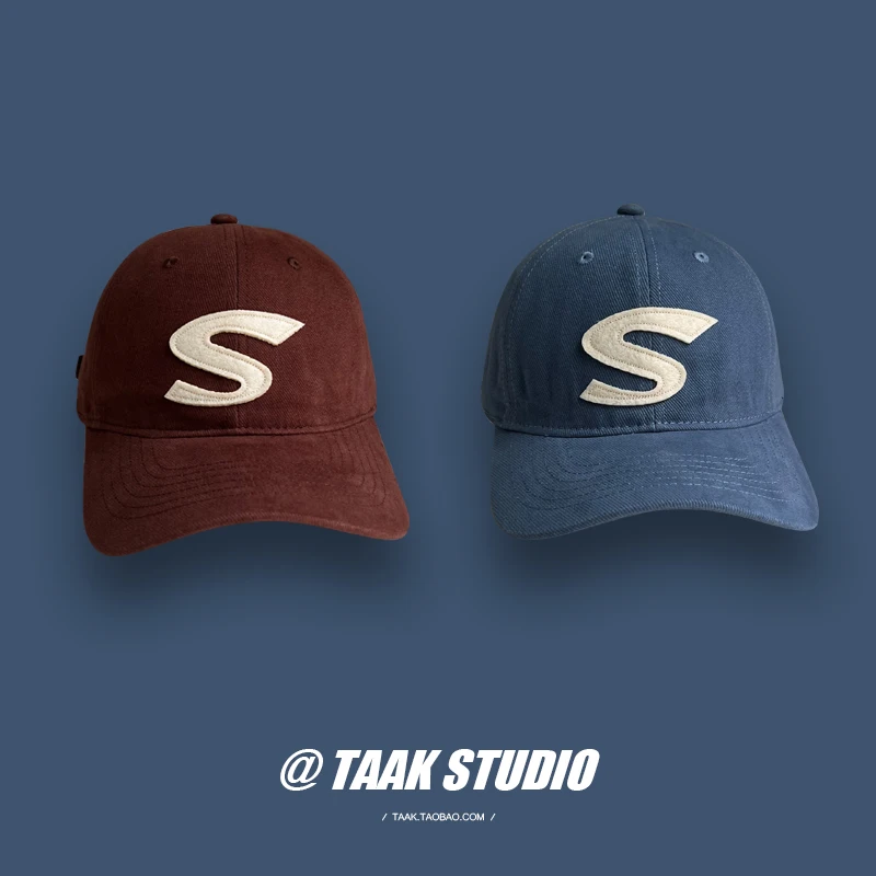 Women's Autumn and Winter Korean Style Ins Letter Patch Baseball Cap Trendy Men