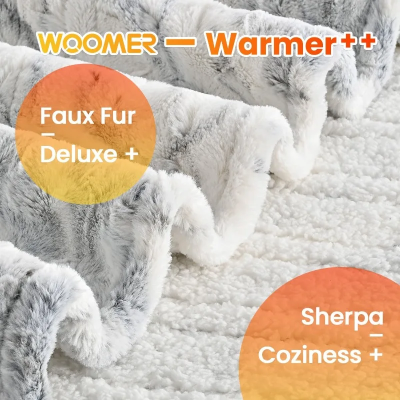 WOOMER Heated Blanket King Size Electric Blanket 90