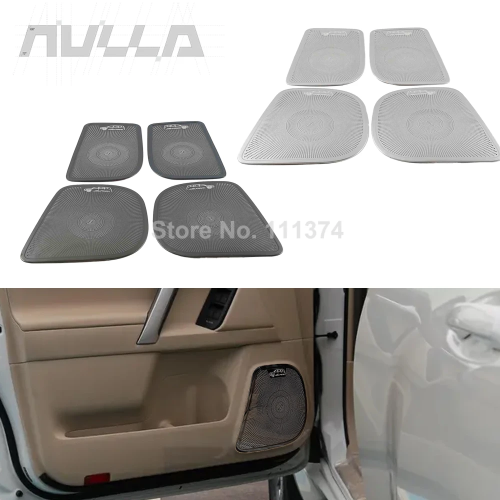 

Для Toyota Land Cruiser Prado 150 J150 2010-2019 крышка дверного громкоговорителя, накладка из нержавеющей стали, крышка аудиодинамика