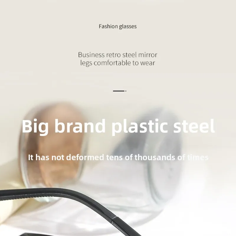 نظارات ريترو ممتازة، إطار Diopter TR90 عالي الديوبتر للرجال، إطار كامل خفيف الوزن 10 جرام، تصحيح الرؤية على الطراز الواحد، مطلي IP