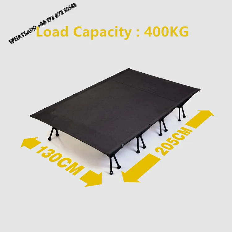 Adjustable Height Double Folding Bed Portable Camping Cot for Adults & Kids, Outdoor Travel Cot for Beach Tent Backyard