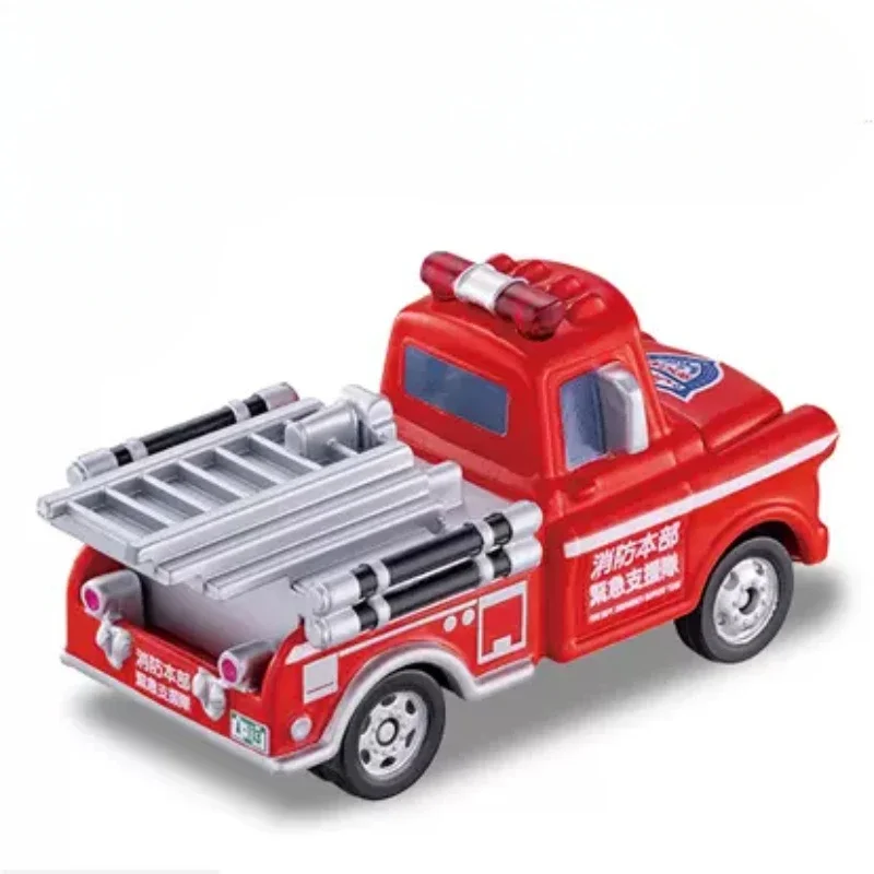 TAKARA TOMY Tomica 디즈니 C-36 라이트닝 맥퀸 경찰차 C-38, 소방차 합금 장난감 모터, 다이캐스트 금속 모델 선물