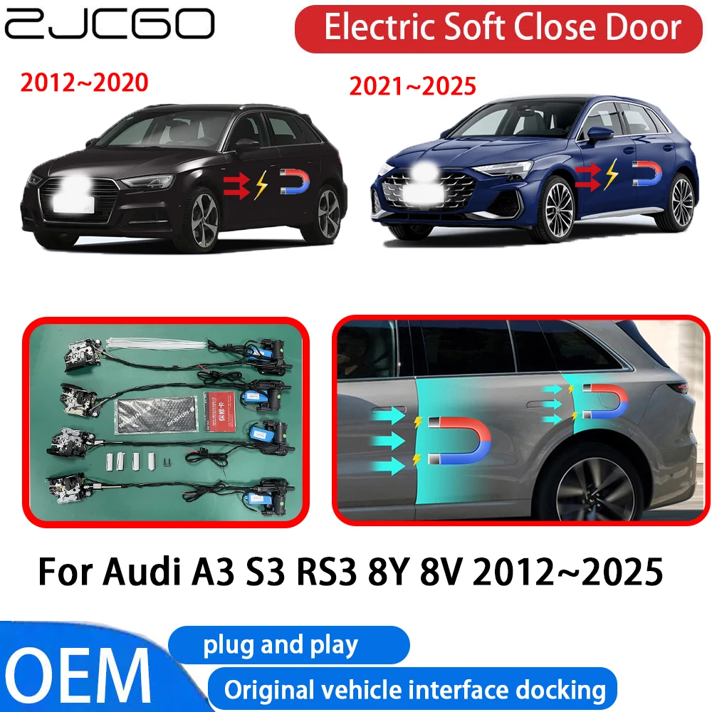 

for Audi A3 S3 RS3 8Y 8V 2012-2025 Car Automatic Electric Soft Close Door Closer System OEM Plug and Play Comfort Closing