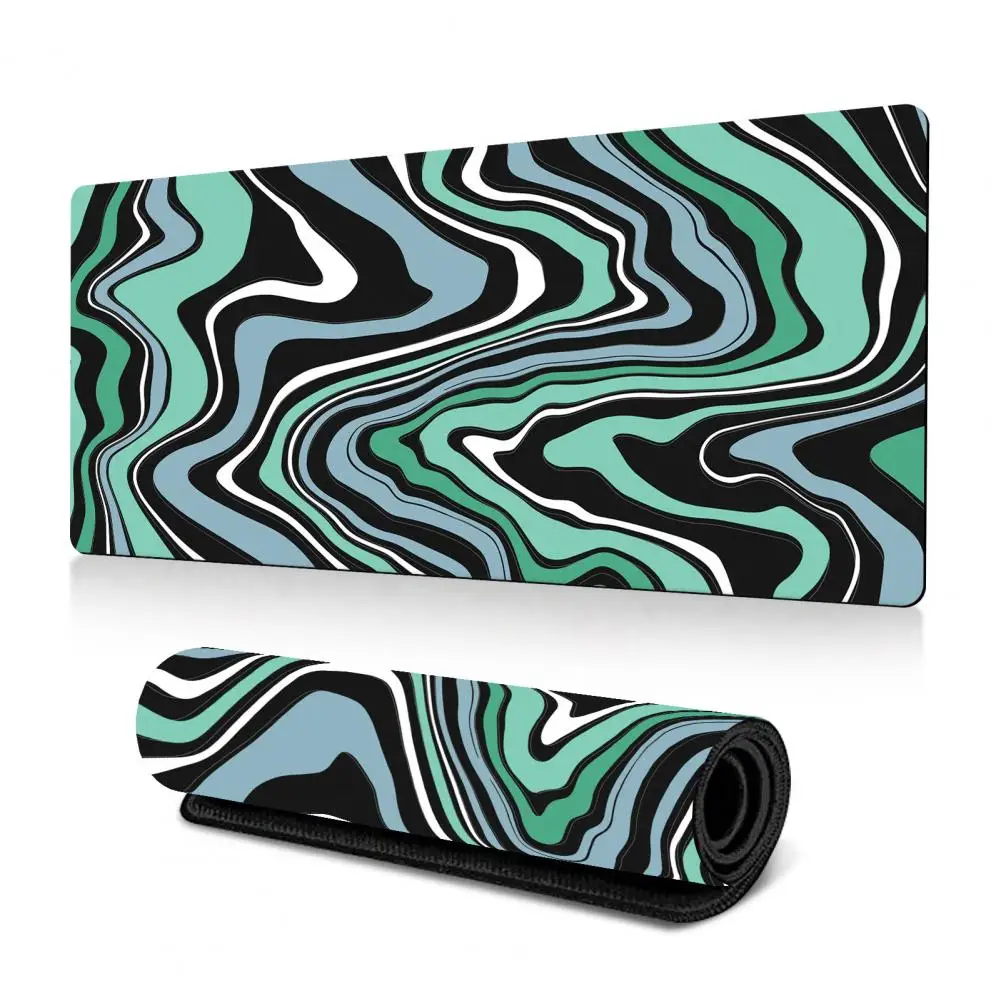 Reusable Mouse Pad Waterproof Foldable Gaming Mouse Pad with Abstract Print Non-slip Natural Rubber Laptop Mousepad for Computer