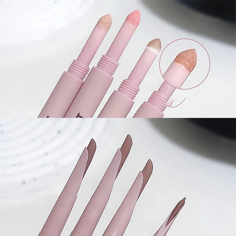 Meniscus Double-end Liggende Zijderups Eyeliner Potlood Parelmoer Matte Naakt Roze Markeerstift Shadow Pen Verhelderende Oogmake-up