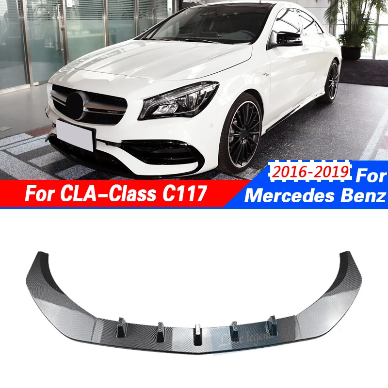 Front Bumper Lip Splitter Diffuser Body Kits Spoiler Bumper Trim For Mercedes CLA C117 CLA 200 260 45 2016-2019 AMG Decoration