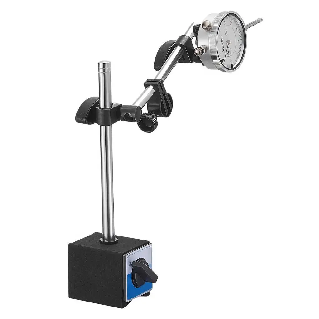 

Индикаторный часомер с двойной штангой-держателем и кейсом для хранения, точность 0,001 дюйма, диапазон 0-1 дюйм, тонко регулируемая длинная штанга, без подсветки.