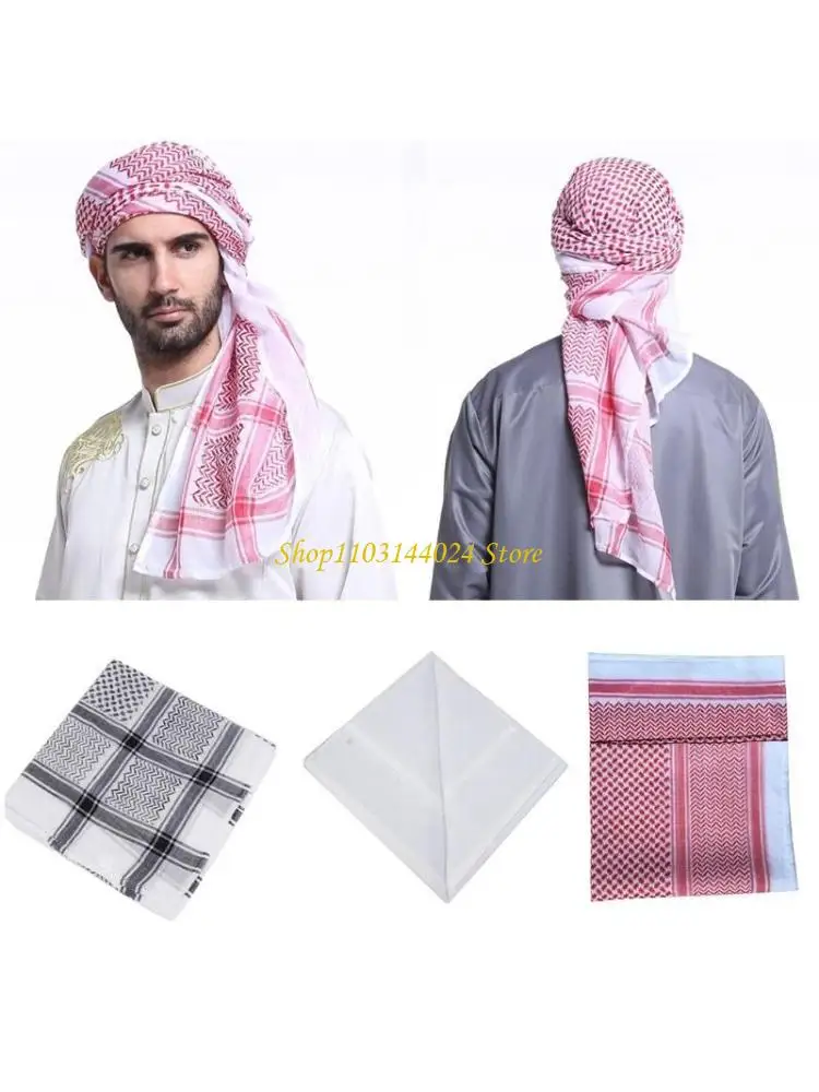 

N5KE платок мусульманская шаль пустыня Кефия арабский клетчатый шарф на шею головной убор