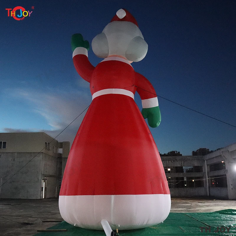40ft hoge outdoor gigantische opblaasbare mevrouw kerstman kerst moeder oude dame met led-licht voor vakantiedecoratie