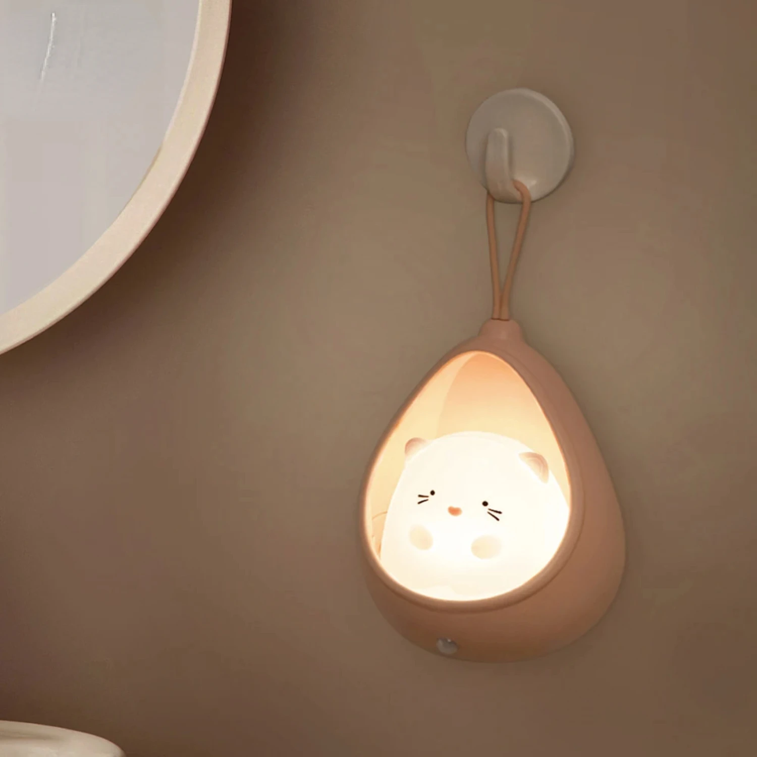 Adorable Rechargeable LED Animal Night Light - Soft Silicone Wall Lamp with Sensor Control and Human Induction - Perfect Additio