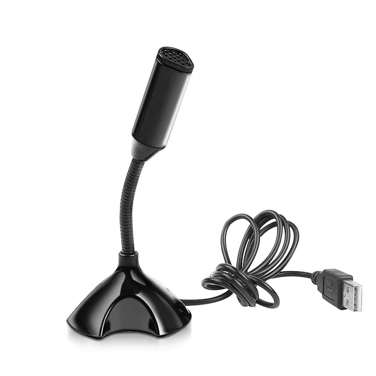 USB Laptop Microphone Voice Mic High Sensitivity Mini Studio Speech Mic Stand With Holder Gaming Conference for Desktop PC