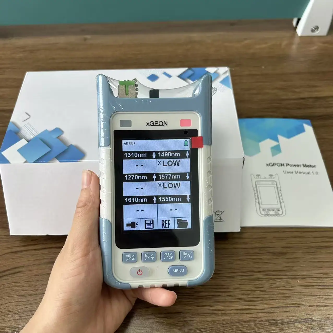 

TM583 10G OPM Fiber Optic Power Meter Tester SC UPC APC, PON 1270/1310/1490/1550/1577nm XGPON And RF Network FTTH