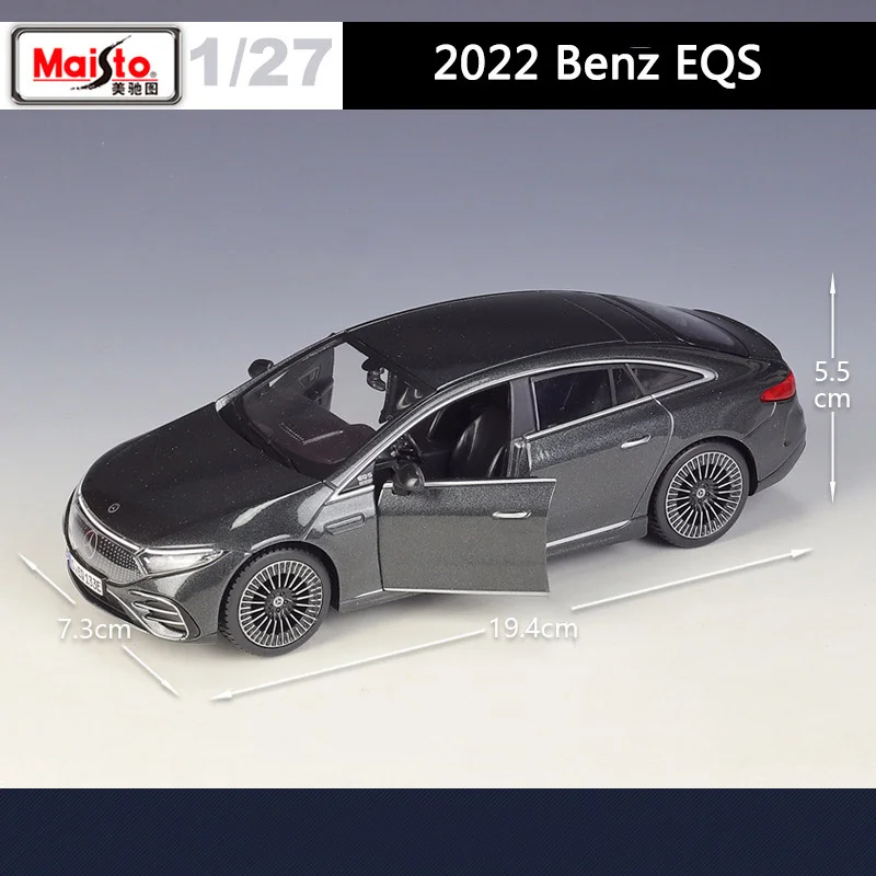 Maisto 1:27 2022 Mercedes-Benz EQS New Energy Car Model Diecast Alloy Metal Toy Vehicles Car Model Simulation Childrens Toy Gift