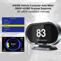 KONNWEI KW206 OBD2 On-Board Computer Auto Car Digital OBD 2 Scanner Fuel Consumption Water Temperature Gauge Display