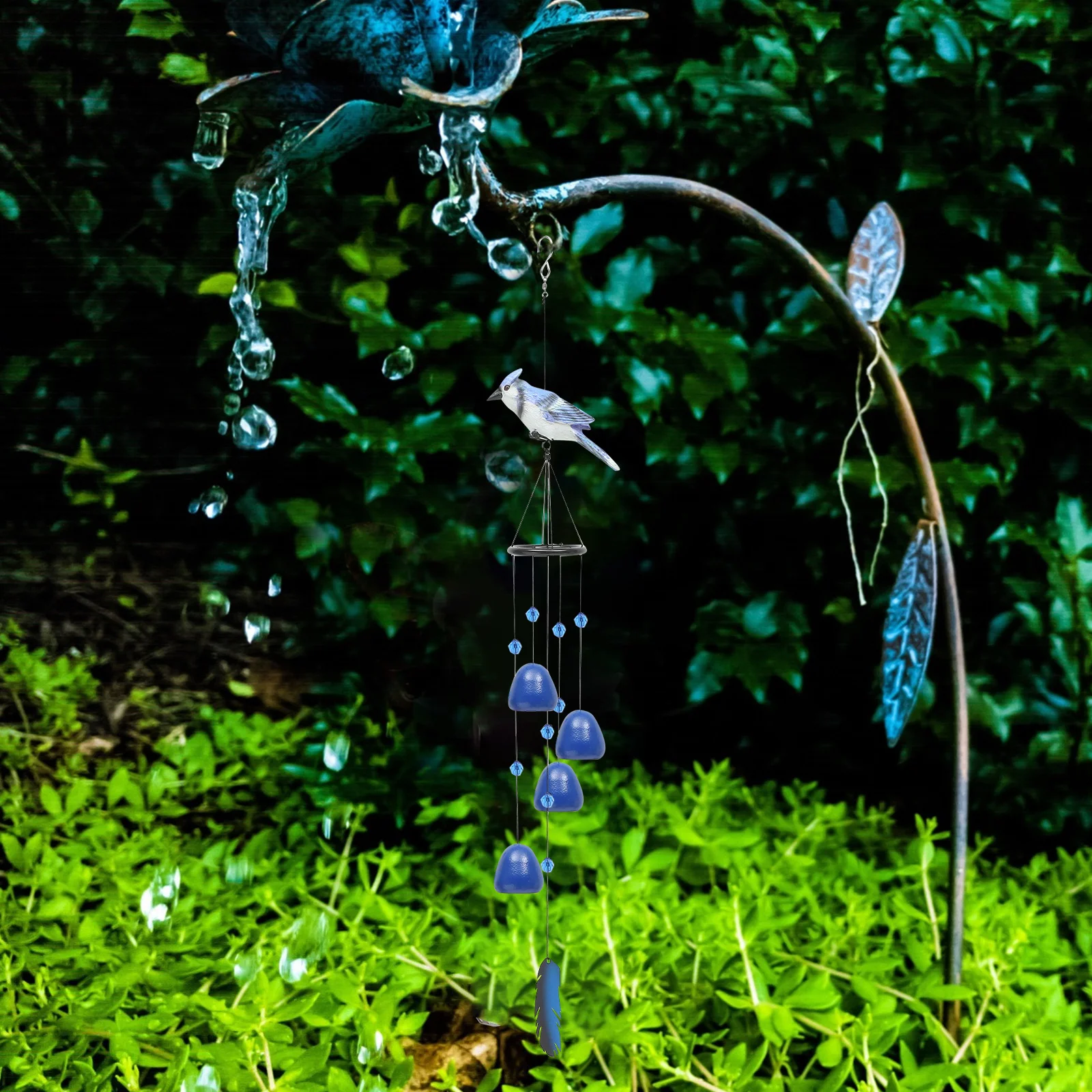 

Animal Wind Chimes Hanging Outdoor Garden Bell Pendant Crisp Sound Resin Copper Hanging Windchime Outdoor Wind Chime