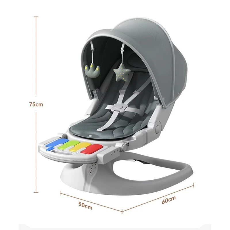 Baby Rocking Chair Baby Soothing Chair Fitness Frame Multifunctional Electric Baby Cradle Infant Reclining Chair With Bluetooth