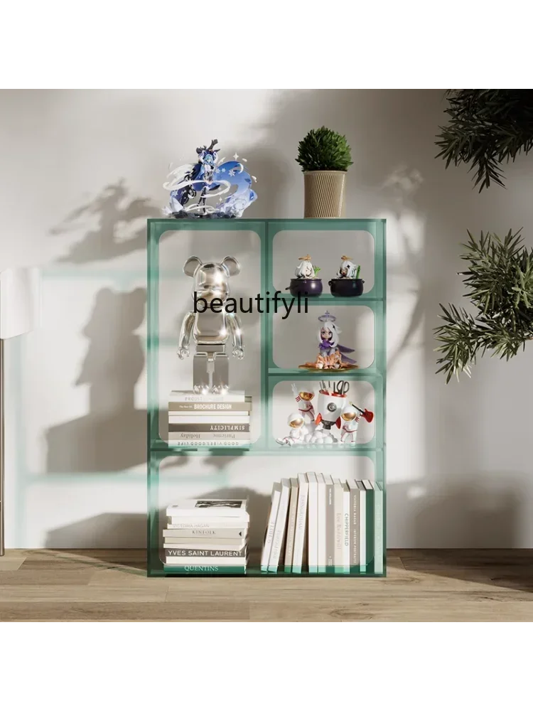 

S Customized Light Luxury Acrylic Shelf Floor Storage Wall Display Cabinet Living Room Multi-Layer Small Creative Bookcase