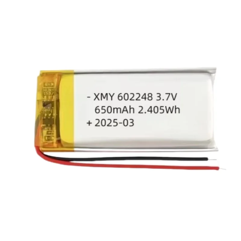 602248 Battery 3.7V 650mAh For Headphones, Cameras, MP3, GPS , Voice Lipo Polymer Lithium High Quality Rechargeable Battery