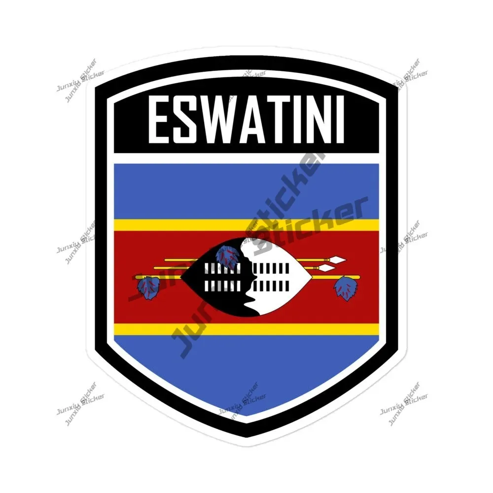 

Eswatini Flag Emblem Stickers Creativity Laptop Speedboat Rear Windshield Waterproof Occlusion Scratch Exterior For Car Style