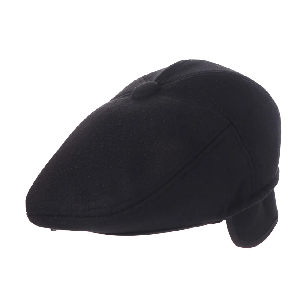 

Simple Soft Earflap Woolen Hat Anti-cold Thickened Ear Protection Peaked Cap Casquette Headgear Hooded Thermal Cap School