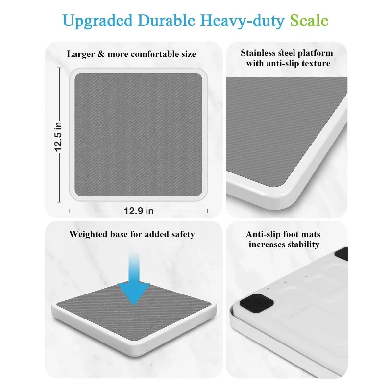 AC Adapter & Battery Included,Medical Scale for Body Weight with Digital Display,  Portable Home & Physician Scale