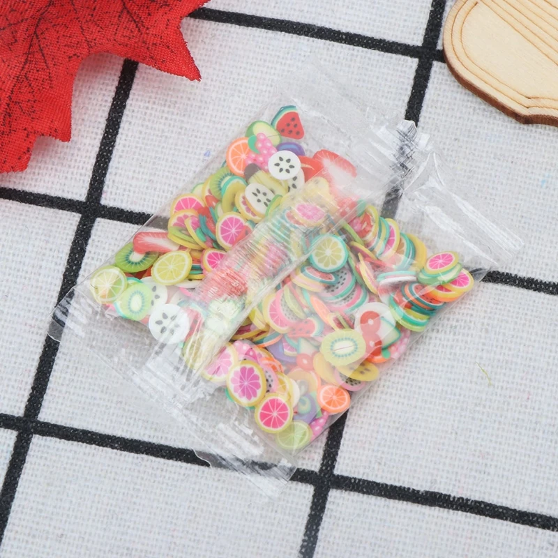 Nails Art Tips Fruit For Kids Lizun DIY Accessories Supplies Decoration Soft Pottery Jelly Mud Hand Gum Toy