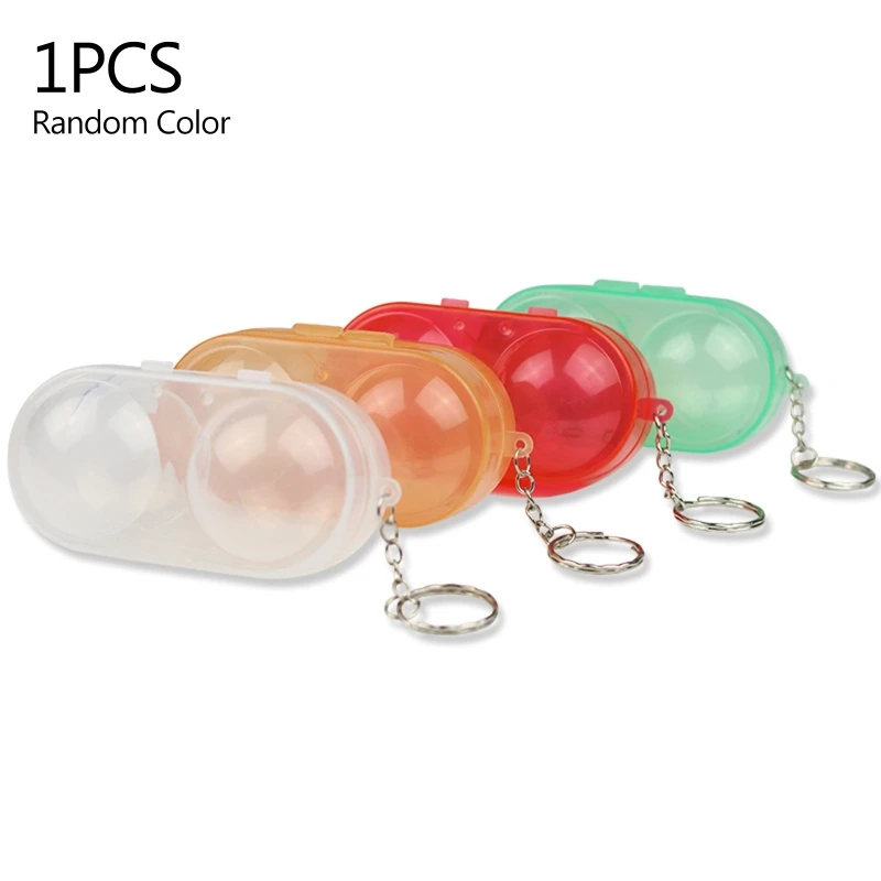 652D 2 Balls Ping-pong Ball Container for Case with for Key Chain Must Have Item for