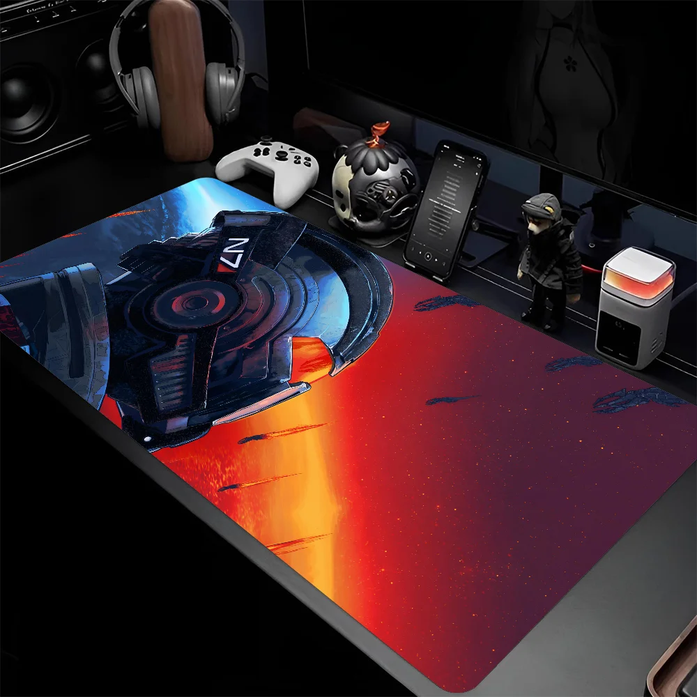 Mass Effect N7 Mousepad Mouse Mat Desk Mat With Pad Gaming Accessories Prime Gaming XXL Keyboard Pad Padding Mat