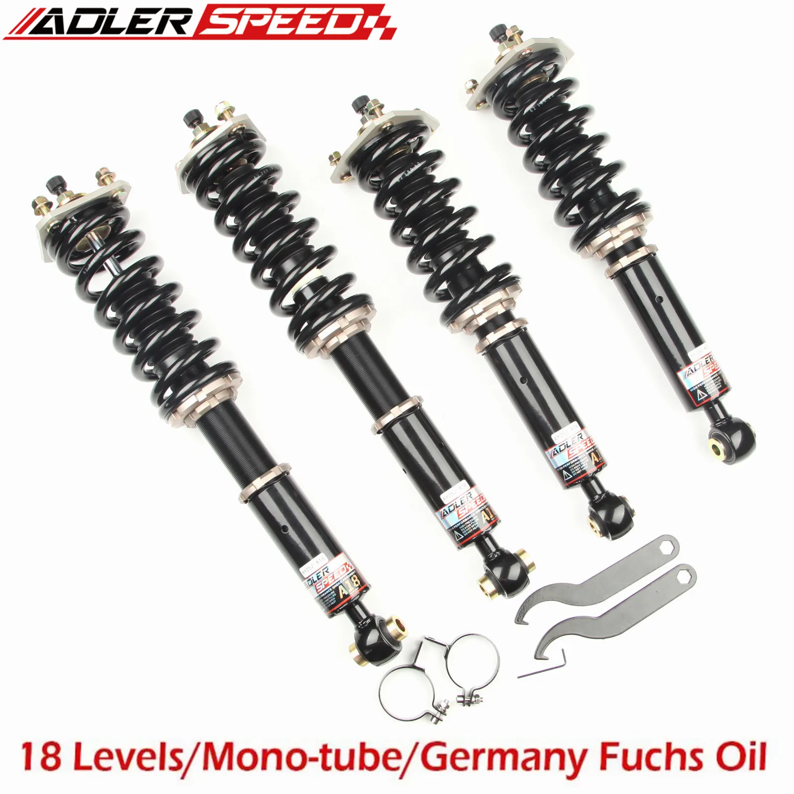 

ADLERSPEED 18 Level Adjust Height Shocks Coilovers Lowering Kit For 01-05 Toyota JZX110/Verossa/SXE10/Altezza/LEXUS IS200-300