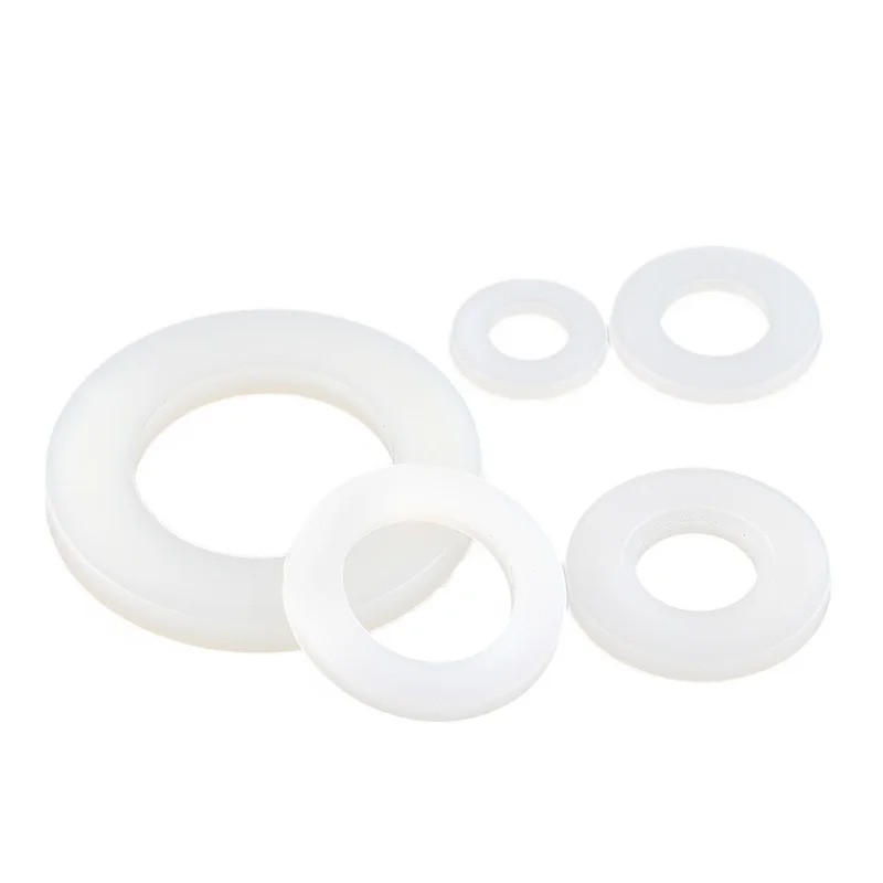 M2 M2.5 M3 M4 M6-M20 Nylon Flat Washer Plastic Insulation Gasket White Thick Shim Spacer For Electrical Mechanical Assembly