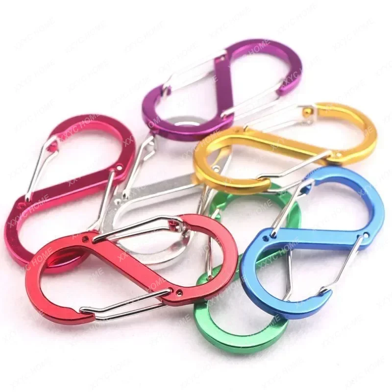 

Hook Aluminum Alloy Carabiner Clasp Outdoor Backpack Camping Keychain Fishing Tools Lock Buckle Snap Clip Tools