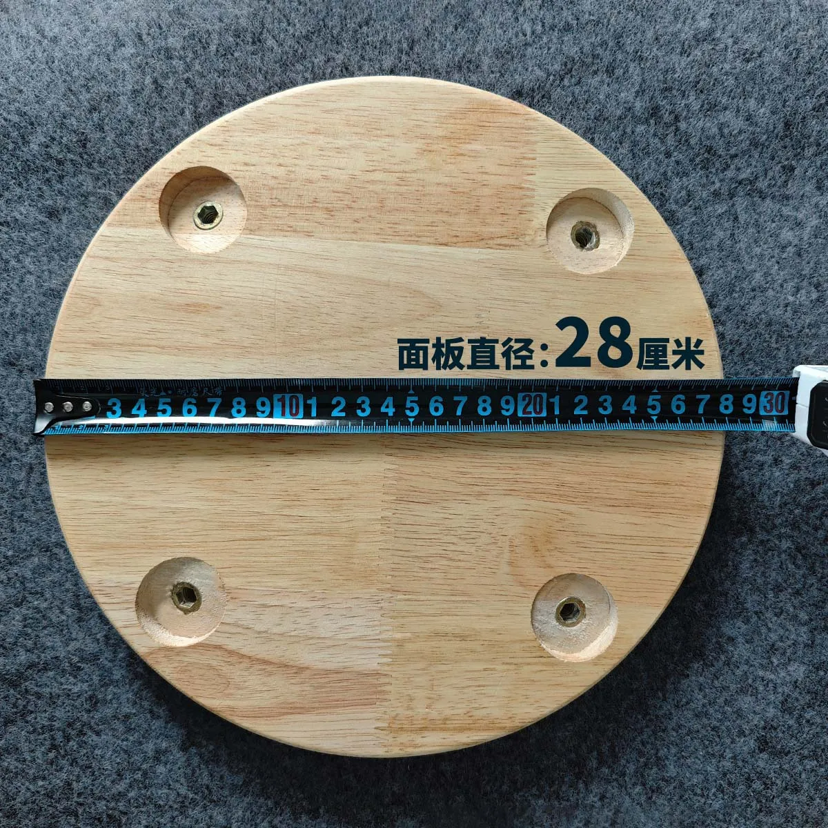 Rubber wood solid wood small stool replacement stool board square rounded corner sitting surface wood wax paint furniture access