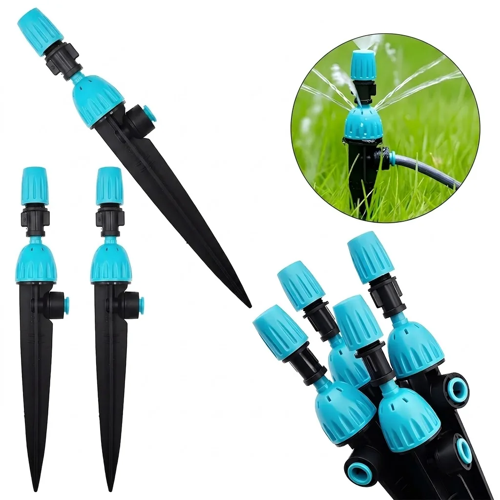 Atomizing Nozzle for 1/4 Inch Pipe 2 in 1 Drip Irrigation Transmitter and Atomizing Nozzle for Garden 360 Degree Flow Dropper