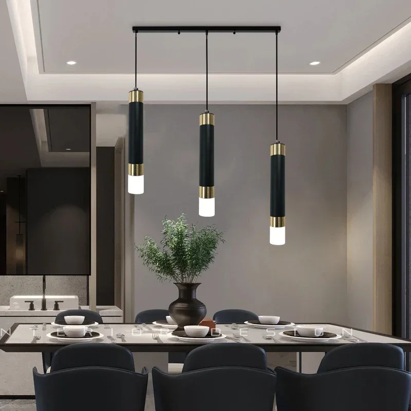 Modern Pendant Light with Extra Long Strip for Home Kitchen Island Dining Room Bar Cafe