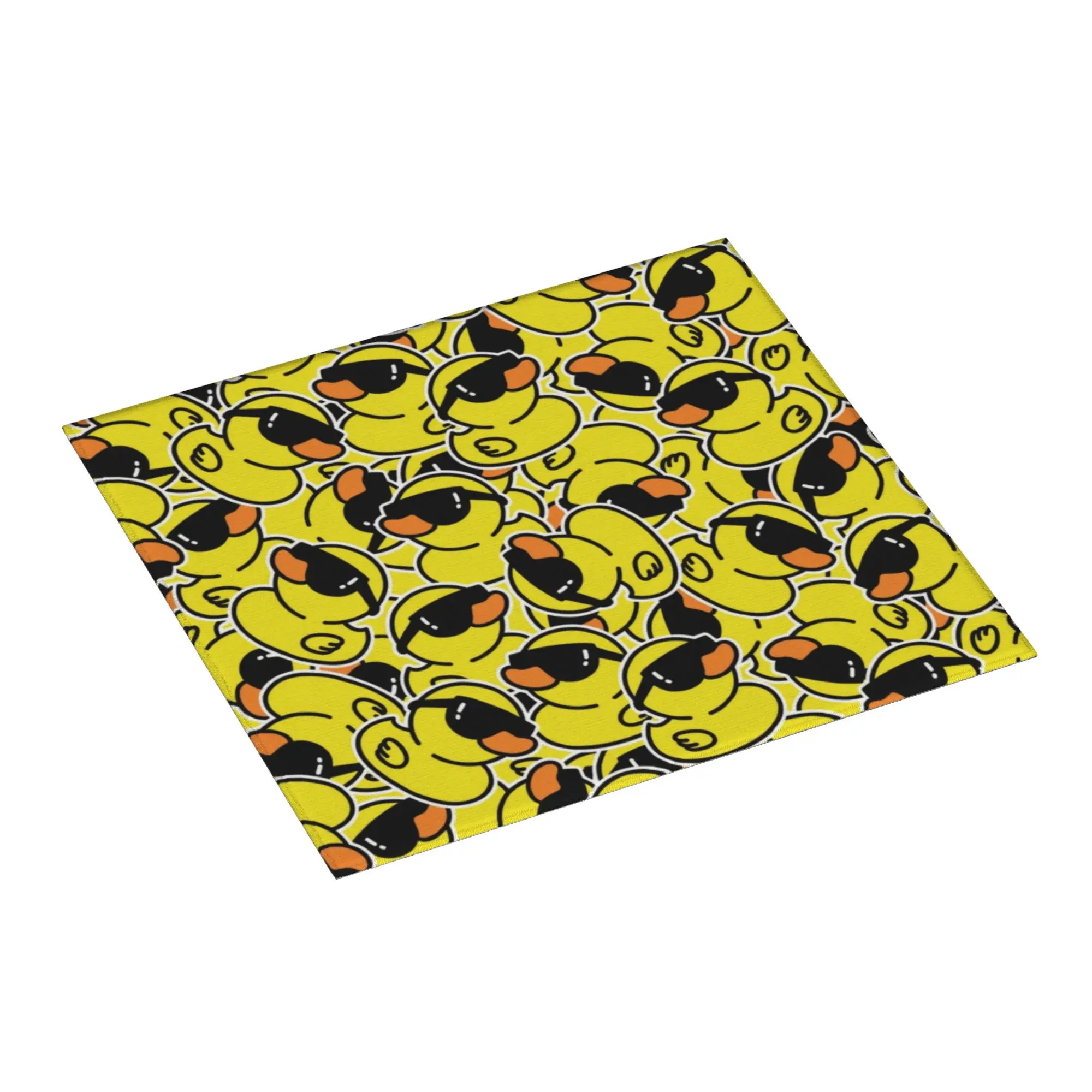 Drying Mat For Kitchen Yellow Cartoon Animal Rubber Duck Water Absorbent Reusable On Slip Kitchen Counter Protector Mat