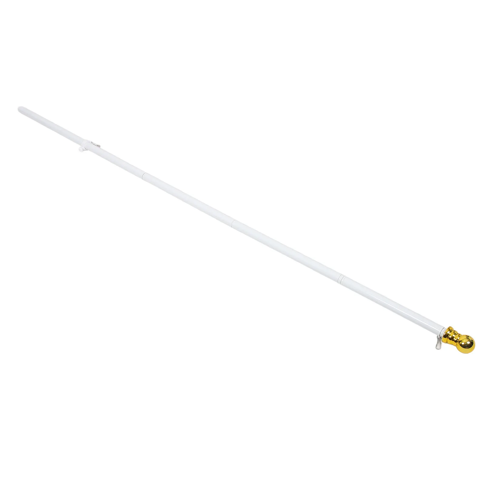 

Aluminum Alloy Flagpole 5 Sections 6ft White Rotatable Design for Roof Wall Garden House Outdoor Parties Camping Competitions
