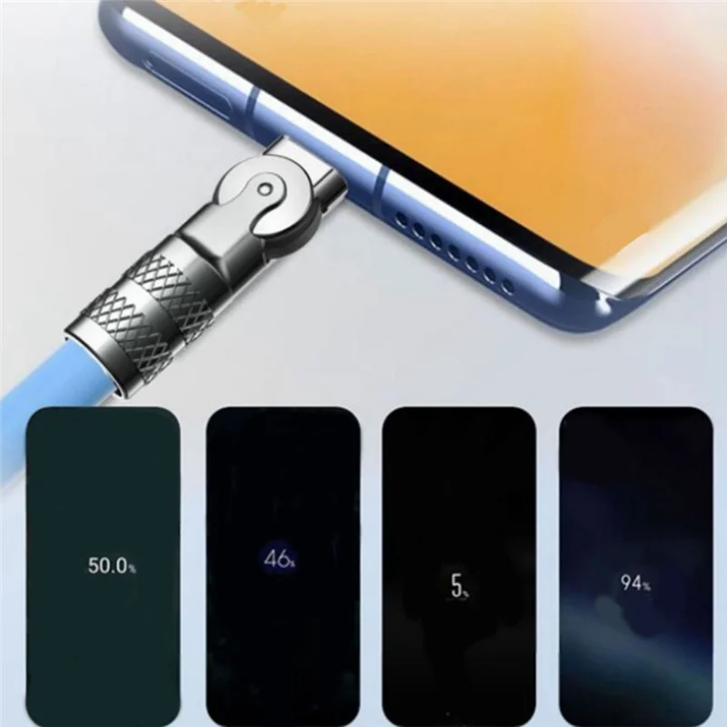 120W 6A Super Fast Charge Type-C Liquid Quick USB Cable ,Orange 1.5M_N34R